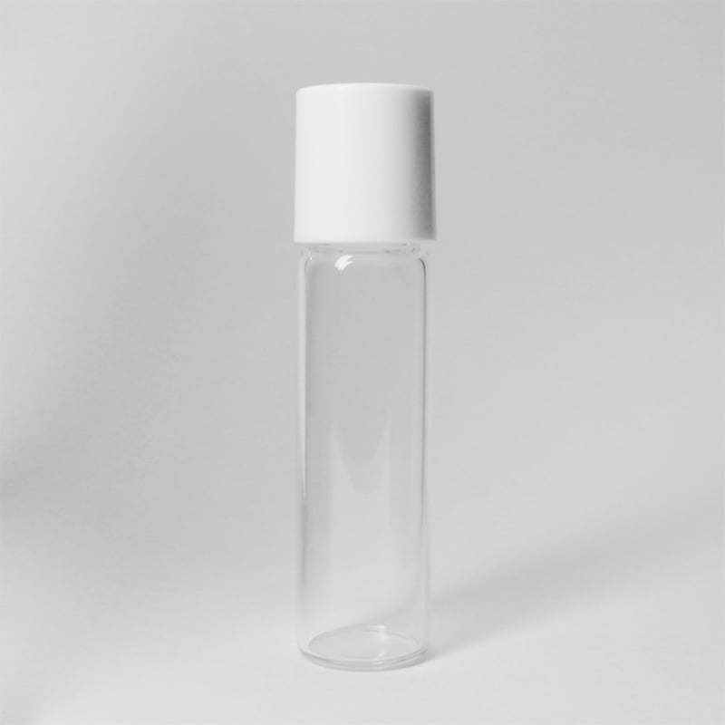 日本製 5mlガラスロールオンボトル クリアボトル 白キャップ5個セット