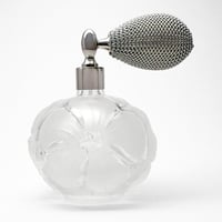 日本製　ルームフレグランス用としてもオススメ！香水移し替えに便利なノズル＆ジョーゴ付　 HiromichiバルブアトマイザーL,ストレート 大花びら 手描きフロスト クリア