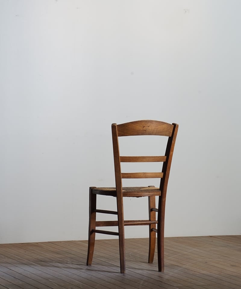 フランスアンティーク　ラッシュ編み チェア　ブロカント　無垢材アンティークチェア ラッシュシートチェア フランスアンティーク ⑰-2 | OGISHIMA COFFEE