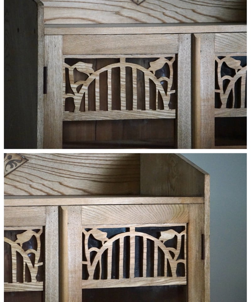 象嵌装飾のガラス戸棚 | 鯨オーケストラ