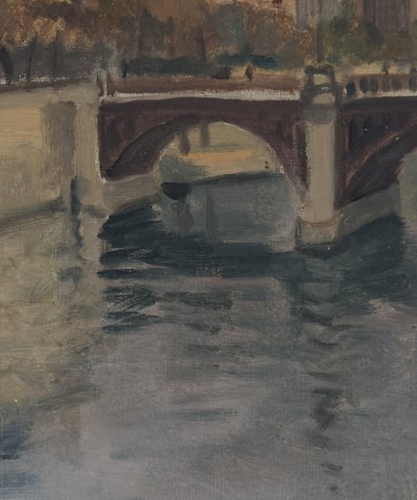 絵画 / 水辺の街並み（france 1931）