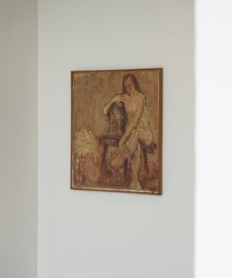 絵画　想いにふける裸婦