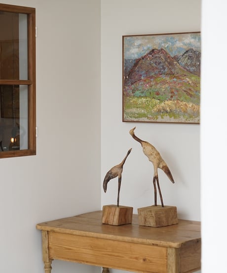 空を見上げる 鳥のオブジェ(小)