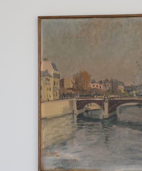 絵画 / 水辺の街並み（france 1931）