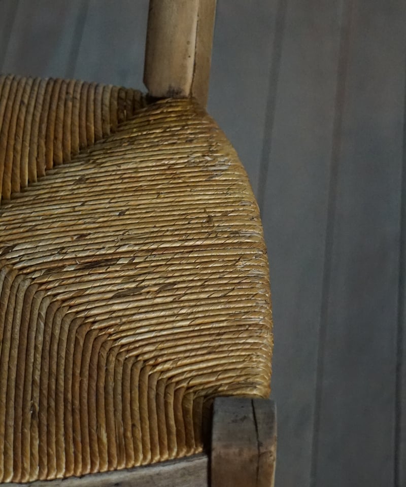 アンティーク ラッシュ スツール 縄編み チェア 椅子2個セット ますみ