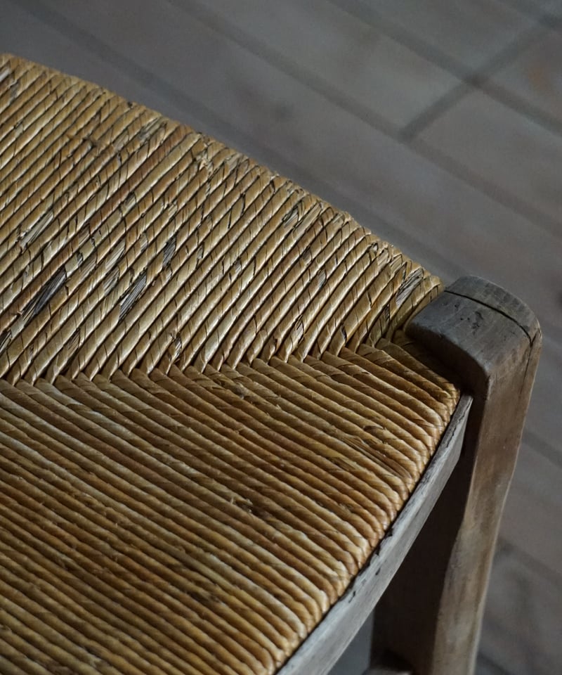 アンティーク ラッシュ スツール 縄編み チェア 椅子2個セット ますみ