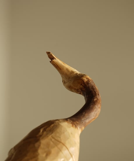 空を見上げる 鳥のオブジェ（大）