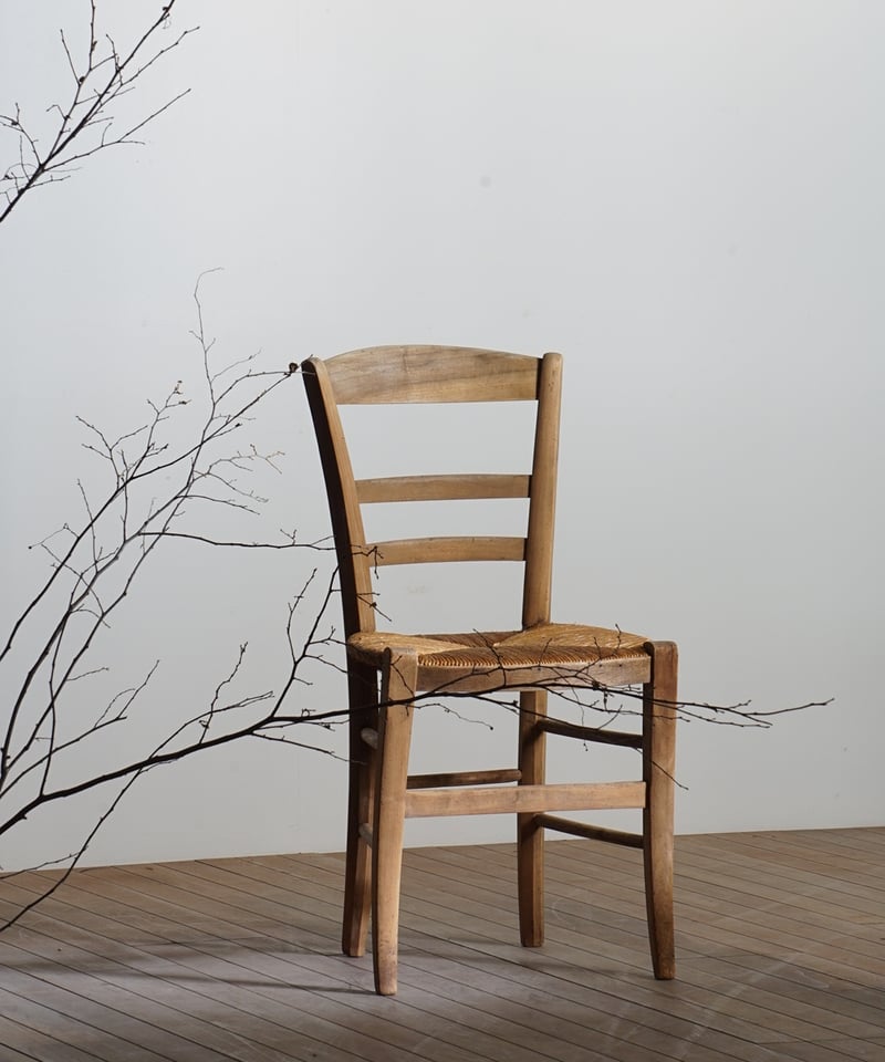 アンティーク ラッシュ スツール 縄編み チェア 民芸家具 椅子 No.2 アンティーク ラッシュ スツール 縄編み チェア 民芸家具 椅子