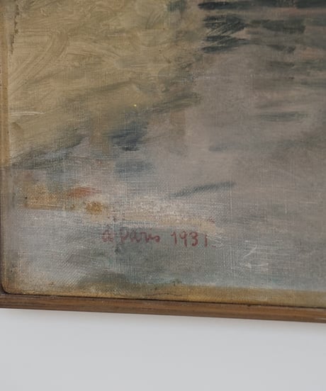 絵画 / 水辺の街並み（france 1931）