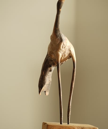 空を見上げる 鳥のオブジェ(小)