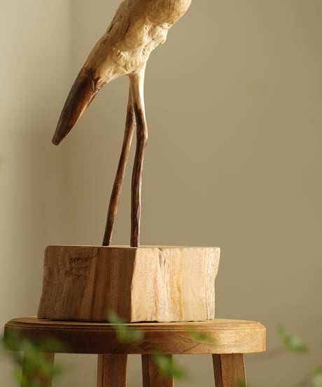 空を見上げる 鳥のオブジェ（大）