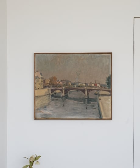 絵画 / 水辺の街並み（france 1931）