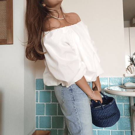 オフショルバルーントップス