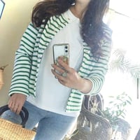 GBLUE(ジーブルー)/ボーダーカーディガン