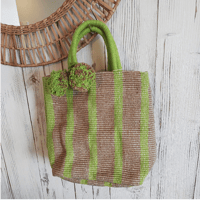 beej(ビージ)/ジュートミックスストライプバッグ
