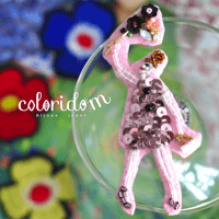 フラワーガール Flower girl  | ビーズブローチ hand made beads brooch