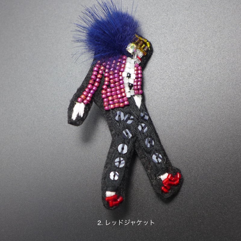 Michael Jackson | ビーズブローチ hand made beads broo...