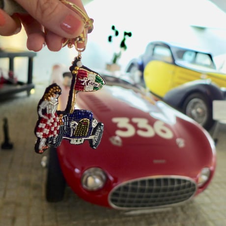 ヒストリックカーガール historic car girl  | ビーズキーホルダー
