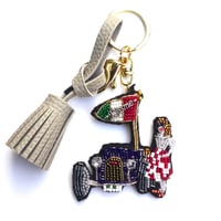 ヒストリックカーガール historic car girl  | ビーズキーホルダー hand made beads charm