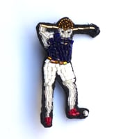 ゴルファー(男)  golfer man | ビーズピンバッジ