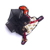 真冬のオレンジヘアーカンカンガール cancan girl  | ビーズブローチ