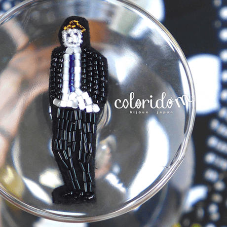 gentleman（ジェントルマン）  | ビーズピンバッジ hand made beads pin