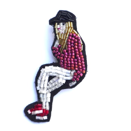 rock girl | ビーズブローチ