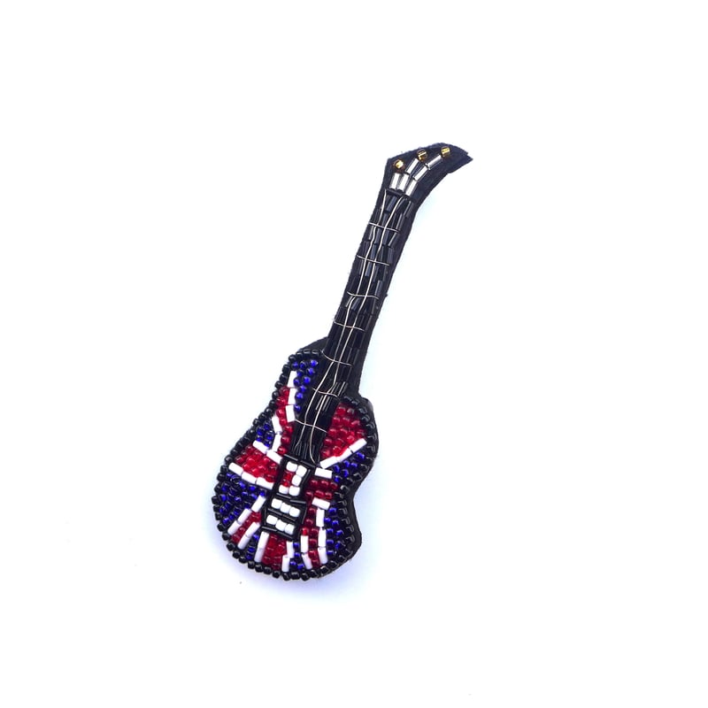 guitar | ビーズブローチ | coloridoM | コロリードM