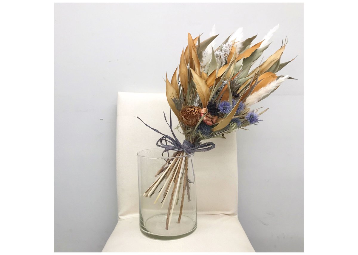 ネイティブフラワーのドライスワッグ Blue | Glanet collection