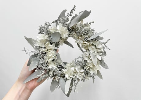ミニリース   White＆Palegreen