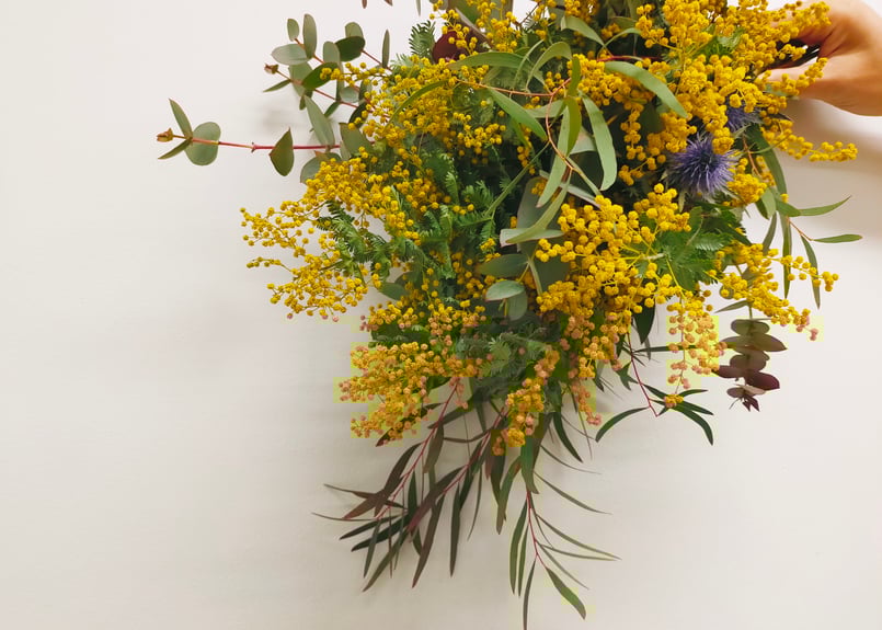 1.ミモザブーケスワッグ 9bcac230c0cc8d29357a8d20c678be