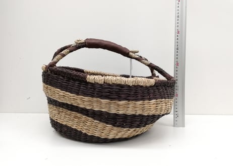 【Basket】インテリアバスケット(ストライプ)