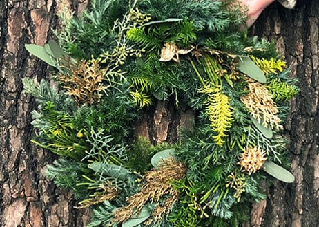 【受注生産】フレッシュクリスマスリース/本物の針葉樹でひとつひとつ丁寧に手作りでお届け