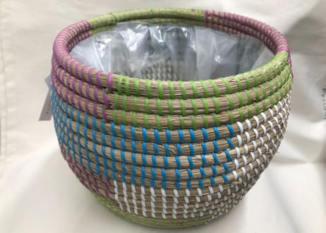 【Basket】インテリアバスケット(マルチカラー)