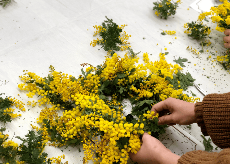 受注制作ミモザのリース 受注生産】ミモザのリース | Glanet collection