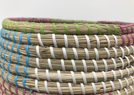 【Basket】インテリアバスケット(マルチカラー)