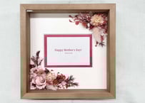 ドライフラワーのフォトフレーム Coral (22cm×22cm)