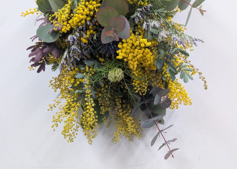 1点限り】ミモザ スワッグ B【フレッシュ 】 | Glanet collection