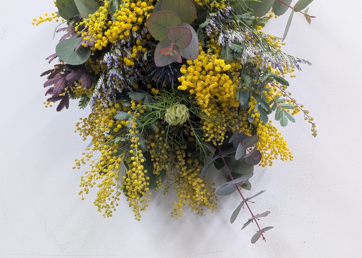 1点限り】ミモザ スワッグ B【フレッシュ 】 | Glanet collection