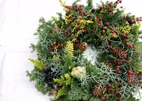 【受注生産】フレッシュクリスマスリース/本物の針葉樹でひとつひとつ丁寧に手作りでお届け