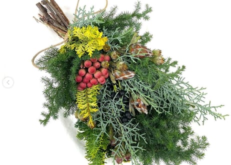 【受注生産】フレッシュクリスマススワッグ/本物の針葉樹でひとつひとつ丁寧に手作りでお届け