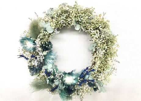 ミニリース    Pale blue