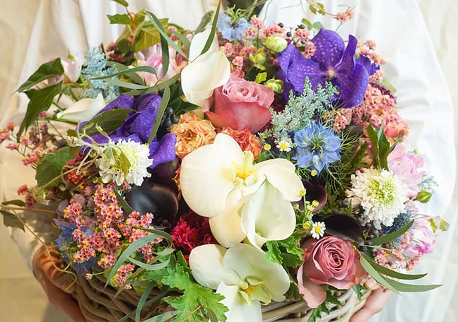 NO157 ナチュラルミント＆グリーン♡ドライとプリザのフラワーガーランド♪