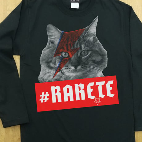 RARETE (ラルテ) 　cat 猫 デビットボーイ   ブラック  長袖Tシャツ