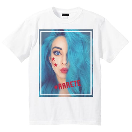 RARETE (ラルテ)  blue hair GIRL  Tシャツ ホワイト