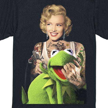 RARETE (ラルテ)   マリリンモンロー  Frog  Tシャツ  ブラック  Tシャツ