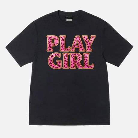 RARETE (ラルテ) PLAY GIRL ヒョウ柄 ピンク Tシャツ