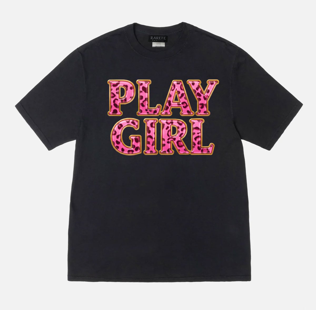 RARETE (ラルテ) PLAY GIRL ヒョウ柄 ピンク Tシャツ | Rarete ラルテ
