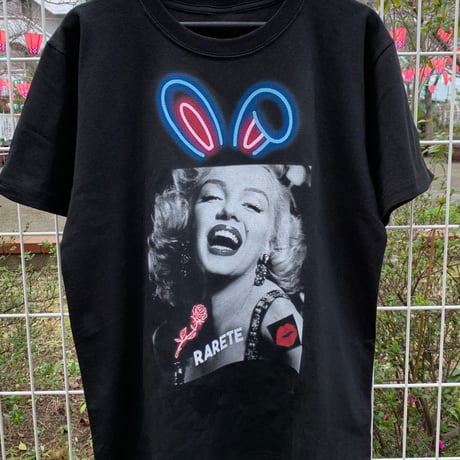 RARETE (ラルテ)   マリリンモンロー バニー ネオン   Tシャツ ブラック