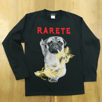 RARETE (ラルテ)  DOG イナズマ 犬 Pag パグ ファック ブラック  長袖Tシャツ
